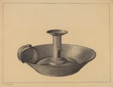 Candlestick, c. 1937. Creator: Herman Bader
