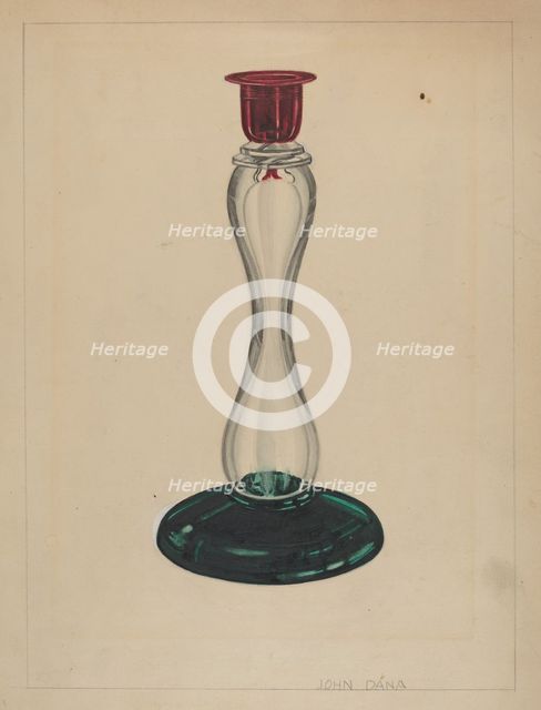 Candlestick, c. 1937. Creator: John Dana.