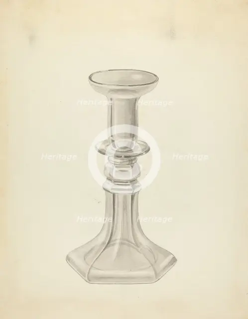 Candlestick, c. 1937. Creator: John Fisk.