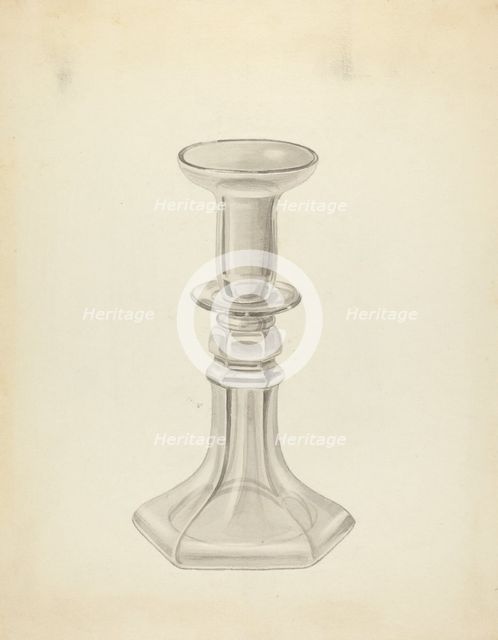 Candlestick, c. 1937. Creator: John Fisk.