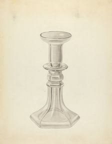 Candlestick, c. 1937. Creator: John Fisk