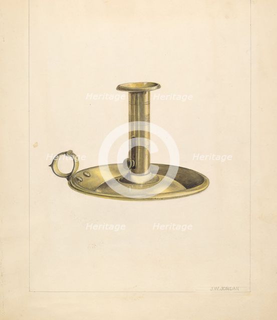 Candlestick, c. 1937. Creator: John Jordan.