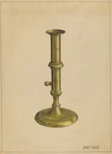 Candlestick, c. 1937. Creator: Janet Riza