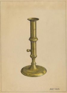 Candlestick, c. 1937. Creator: Janet Riza