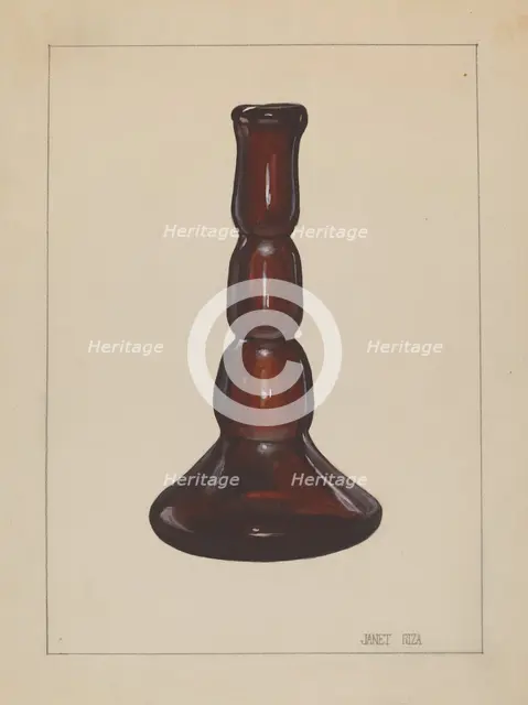 Candlestick, c. 1937. Creator: Janet Riza.