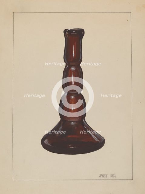 Candlestick, c. 1937. Creator: Janet Riza.