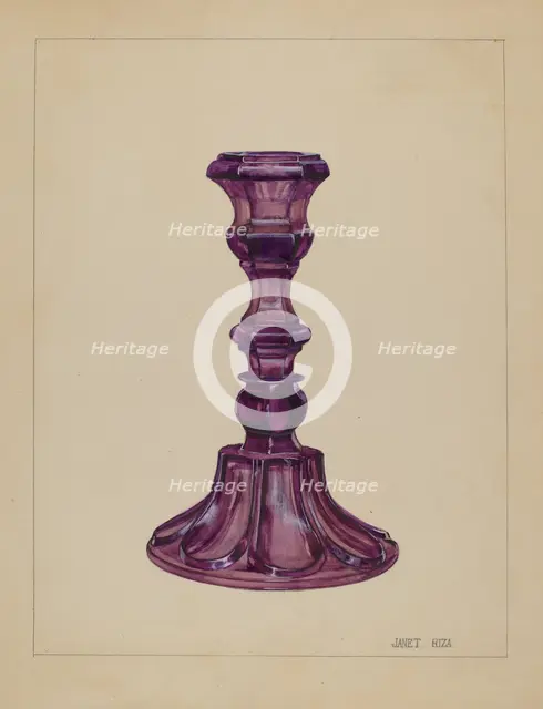 Candlestick, c. 1937. Creator: Janet Riza.