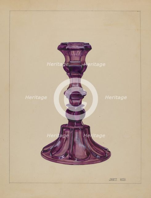 Candlestick, c. 1937. Creator: Janet Riza.