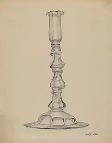 Candlestick, c. 1937. Creator: Janet Riza