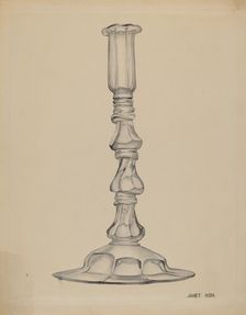 Candlestick, c. 1937. Creator: Janet Riza