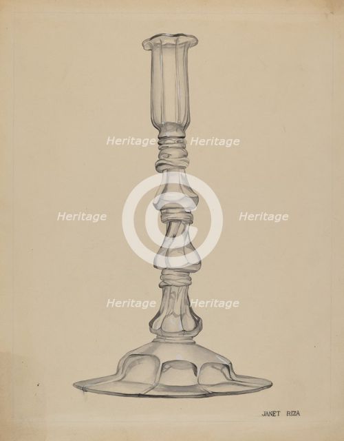 Candlestick, c. 1937. Creator: Janet Riza.