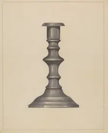 Candlestick, c. 1937. Creator: Mina Lowry