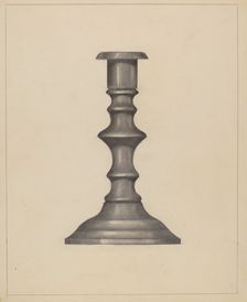 Candlestick, c. 1937. Creator: Mina Lowry