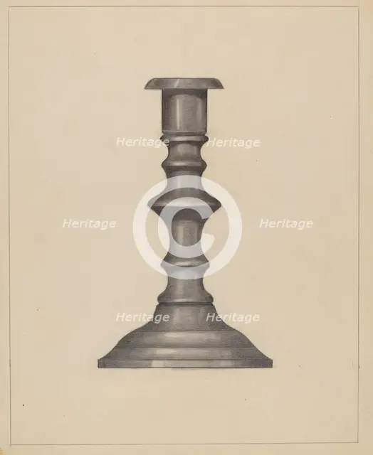 Candlestick, c. 1937. Creator: Mina Lowry.