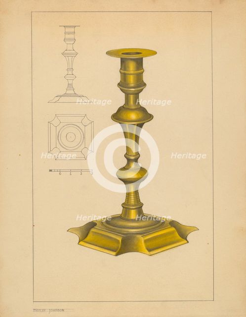 Candlestick, c. 1937. Creator: Philip Johnson.