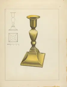 Candlestick, c. 1937. Creator: Philip Johnson