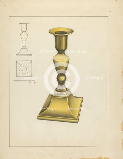 Candlestick, c. 1937. Creator: Philip Johnson.
