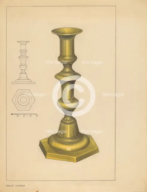 Candlestick, c. 1937. Creator: Philip Johnson.