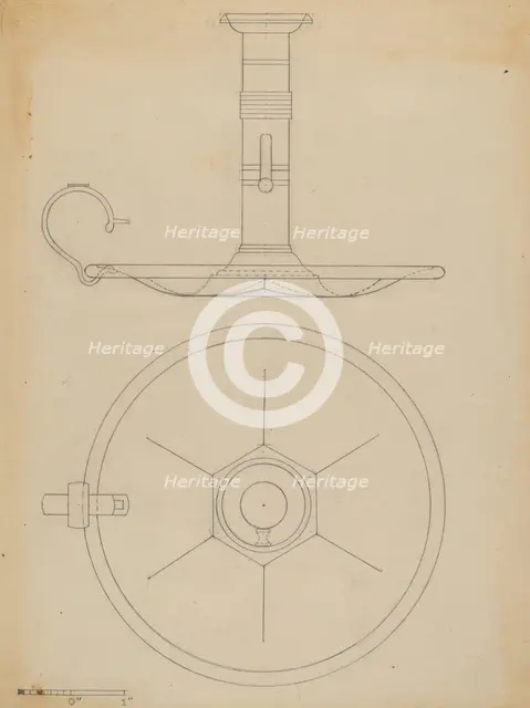 Candlestick, c. 1937. Creator: Philip Johnson.