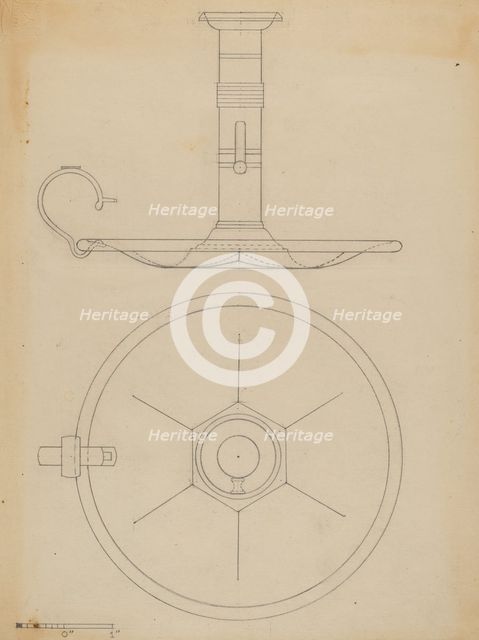 Candlestick, c. 1937. Creator: Philip Johnson.