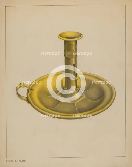 Candlestick, c. 1937. Creator: Philip Johnson.