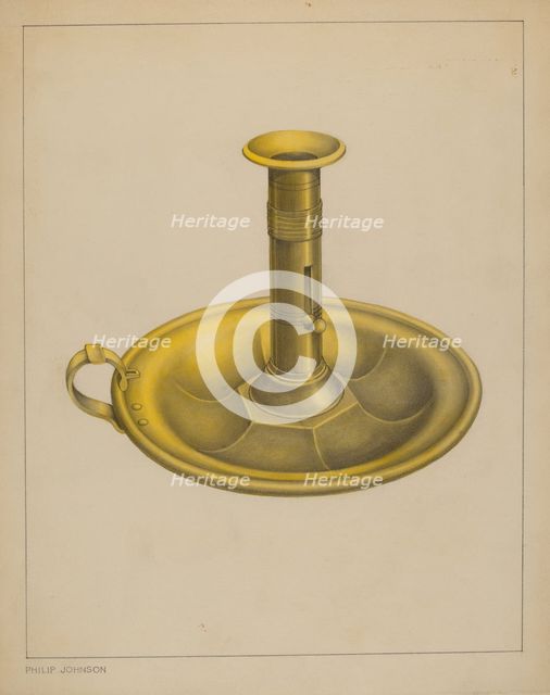 Candlestick, c. 1937. Creator: Philip Johnson.