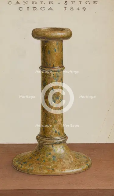 Candlestick, c. 1937. Creator: Roy Williams.