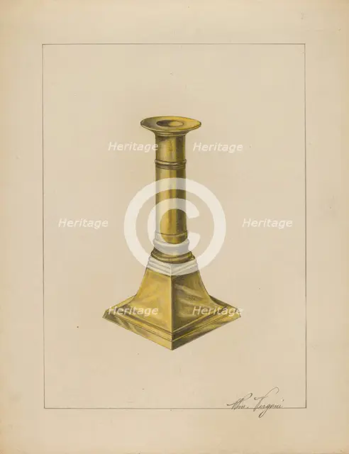 Candlestick, c. 1937. Creator: William Vergani.