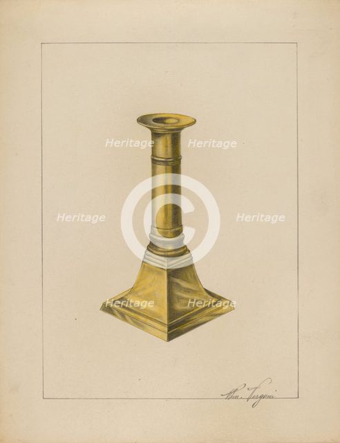 Candlestick, c. 1937. Creator: William Vergani.