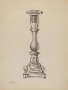 Candlestick, c. 1938. Creator: Charles Caseau
