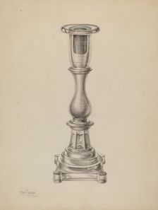 Candlestick, c. 1938. Creator: Charles Caseau