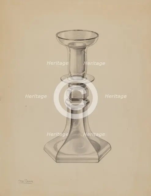 Candlestick, c. 1938. Creator: Charles Caseau.
