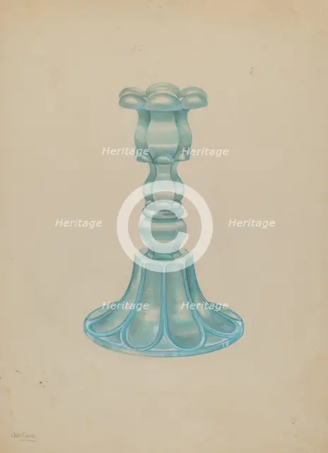 Candlestick, c. 1938. Creator: Charles Caseau.