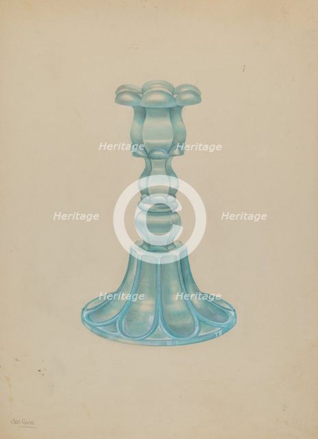 Candlestick, c. 1938. Creator: Charles Caseau.