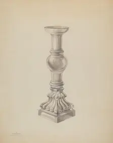 Candlestick, c. 1938. Creator: Charles Caseau
