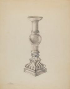 Candlestick, c. 1938. Creator: Charles Caseau