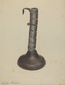 Candlestick, c. 1938. Creator: Charles Garjian