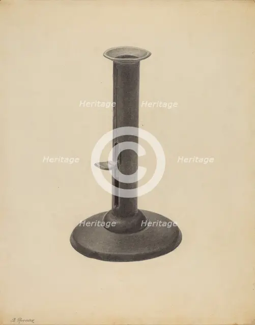 Candlestick, c. 1938. Creator: Benjamin Resnick.