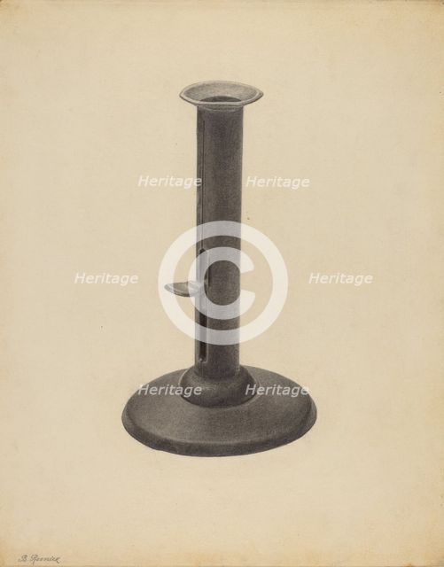 Candlestick, c. 1938. Creator: Benjamin Resnick.