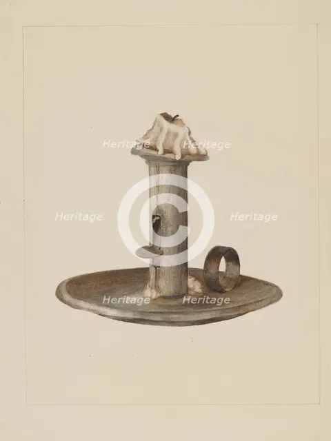 Candlestick, c. 1938. Creator: Eldon Allen.
