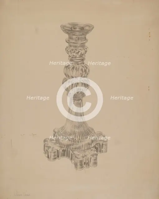Candlestick, c. 1938. Creator: John Dana.