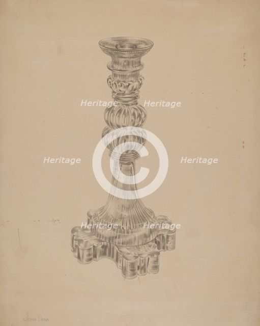 Candlestick, c. 1938. Creator: John Dana.
