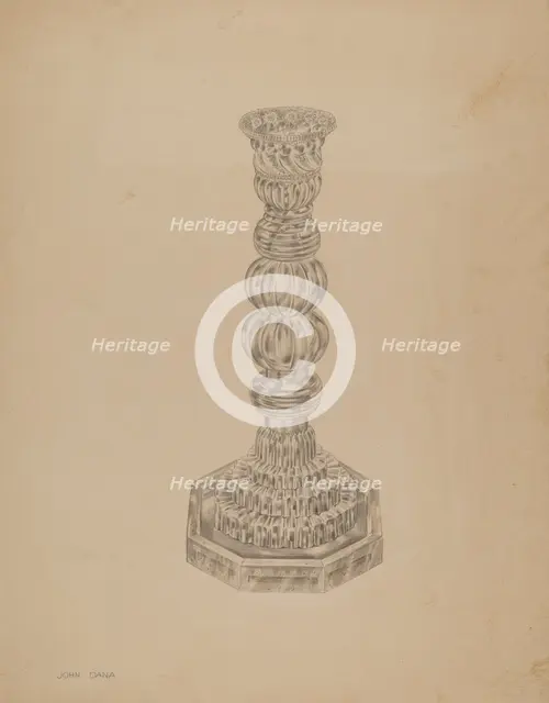 Candlestick, c. 1938. Creator: John Dana.