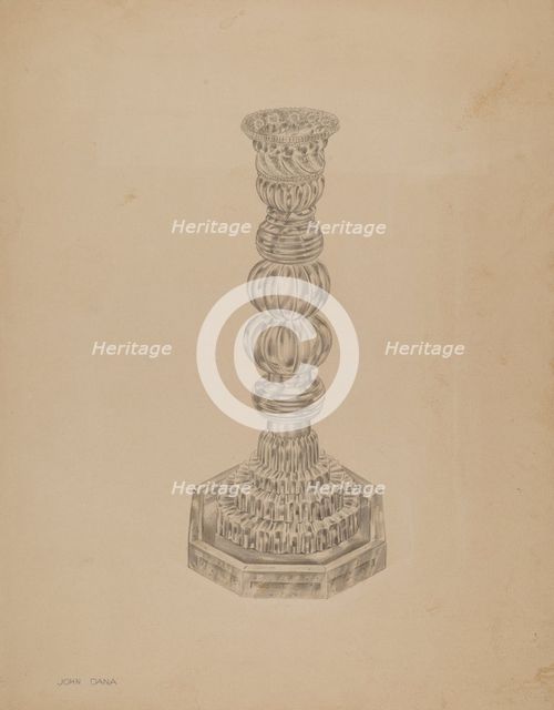 Candlestick, c. 1938. Creator: John Dana.