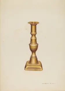 Candlestick, c. 1938. Creator: Leslie Macklem