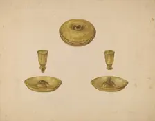 Candlestick, c. 1938. Creator: Mary Fitzgerald