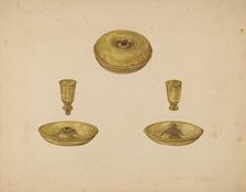 Candlestick, c. 1938. Creator: Mary Fitzgerald