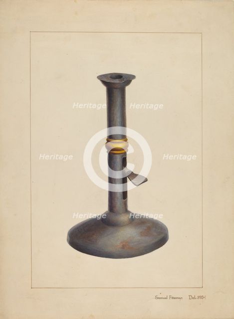 Candlestick, c. 1938. Creator: Samuel Fineman.