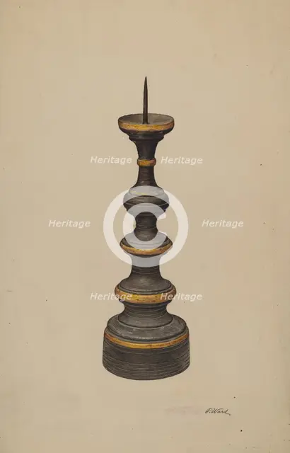 Candlestick, c. 1938. Creator: Paul Ward.