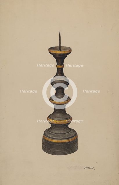 Candlestick, c. 1938. Creator: Paul Ward.